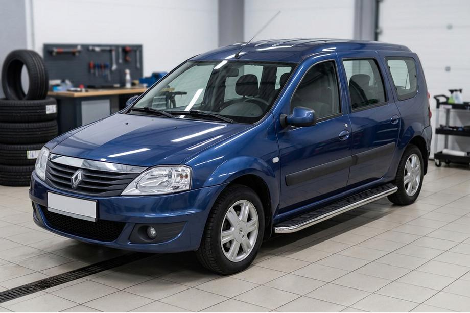 Renault Logan MCV 2005–2013 Bočné nášľapy Maydos V1 (2 ks, hliník / nerez) Image