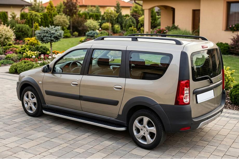 Renault Logan MCV 2005–2013 Bočné nášľapy Tayga Grey (2 ks, hliník) Image