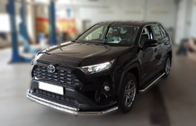 Toyota Rav 4 2019–2025 Predný ochranný rám F3-10 (nerez) fotografia 2