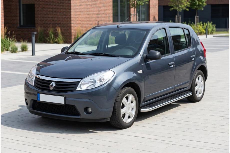 Renault Sandero 2007–2013 Bočné prahy Maydos V1 (2 ks, hliník ↗ nehrdzavejúca oceľ) Image