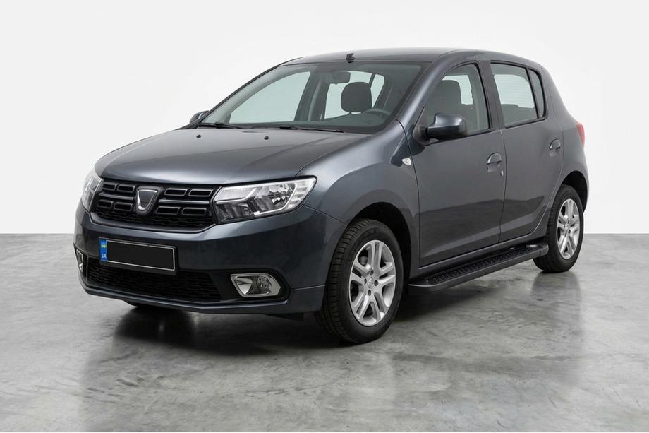 Dacia Sandero 2013–2020 Bočné nášľapy Allmond Black (2 ks, hliník) Image