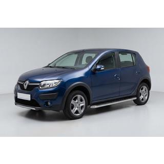 Bočné prahy Maydos V1 (2 ks, hliník ↗ nehrdzavejúca oceľ) Dacia Sandero 2013–2020 fotografia 1
