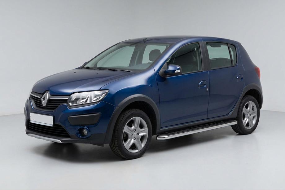 Dacia Sandero 2013–2020 Bočné prahy Maydos V1 (2 ks, hliník ↗ nehrdzavejúca oceľ) Image