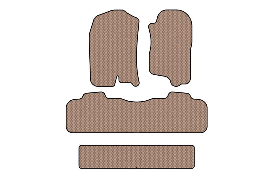 Chevrolet Tahoe 2007–2014 Gumové rohože do interiéru Carsuit (3 rady, 2007-2014, béžové) Image