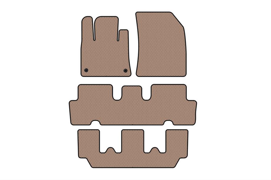 Citroen C-4 Picasso 2013–2022 Gumené rohože do interiéru Carsuit V1 (3 rady, béžové) Image