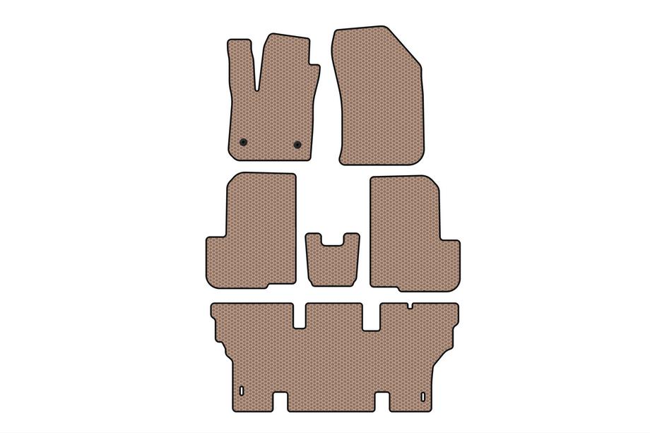 Dacia Lodgy 2012–2022 Gumené koberce Carsuit (3 rady, 7-miestne, béžové) Image