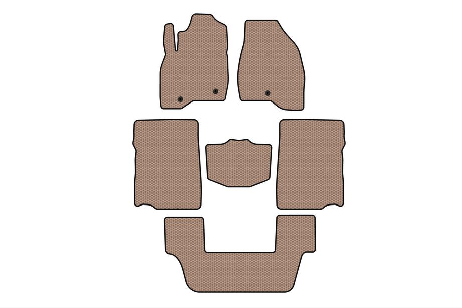 Ford Explorer 2011–2019 Gumené rohože do interiéru Carsuit (2017-2019, 3. rad, 7-miestne, béžové) Image