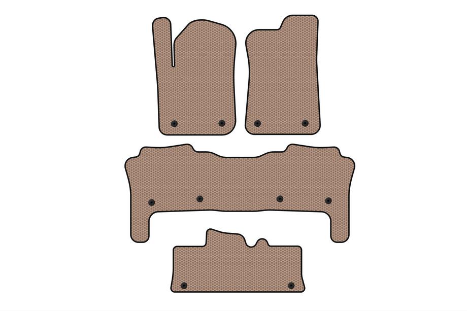 Infiniti QX56 2010–2013 Carsuit gumové rohože do interiéru (3 rady, béžové) Image