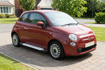 Fiat 500/500L 2013–2022 Bočné nášľapy Allmond Grey (2 ks, hliník) fotografia 1