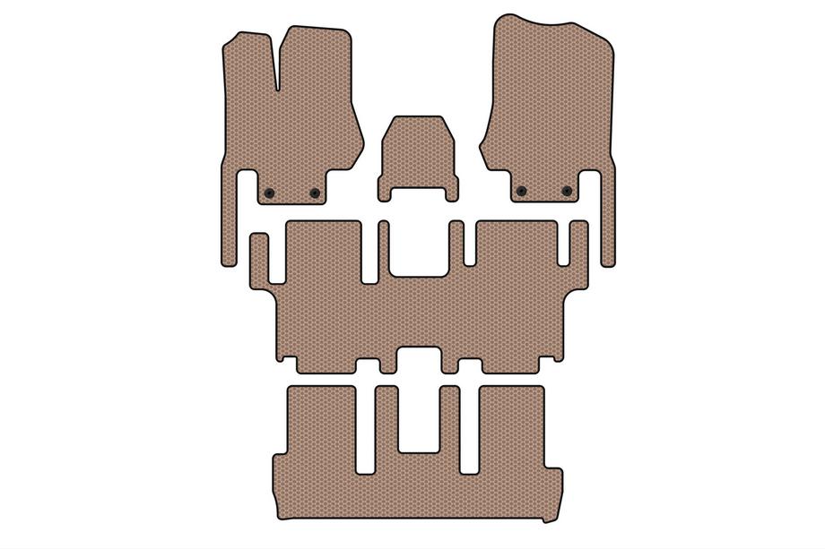 Nissan Quest 2011–2017 Gumené koberce Carsuit (3 rady, 7-miestne, béžové) Image
