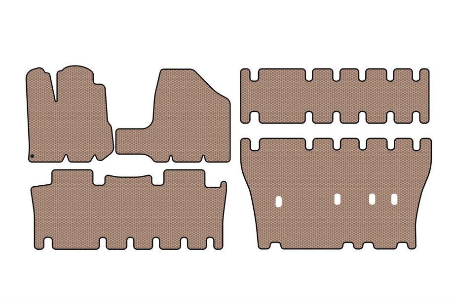 Toyota Sienna 2003–2009 Carsuit gumové rohože do interiéru (3 rady, béžové) Image