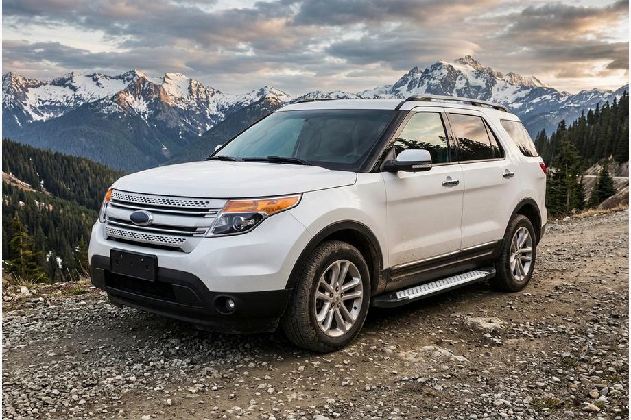Ford Explorer 2011–2019 Bočné nášľapy Allmond Grey (2 ks, hliník) Image
