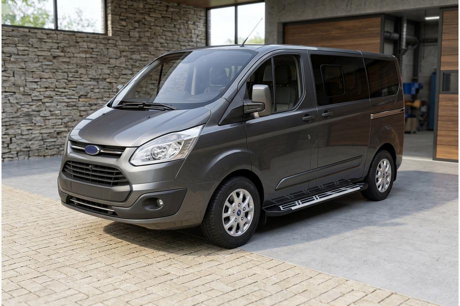Ford Custom 2013–2022 Bočné nášľapy Sunrise (2 ks, hliník) Dlhý rázvor Image