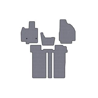 Gumové rohože do interiéru Carsuit (2 rady, 6-miestne, sivé) Toyota Previa 2006–2019 fotografia 1