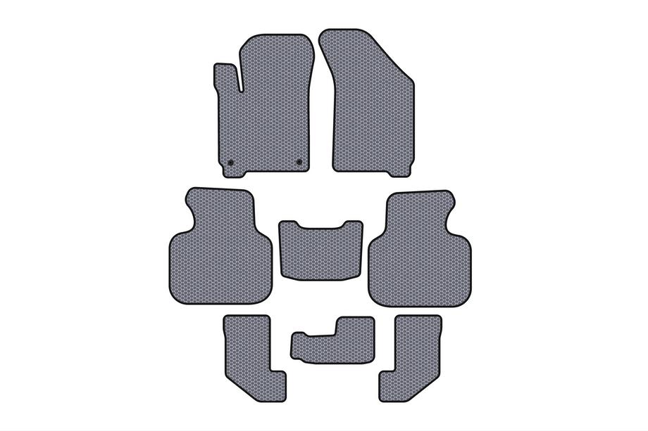Dodge Journey 2008–2020 Gumené koberce do interiéru Carsuit (2008-2011, 3 rady, sivé) Image