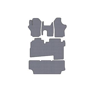 Gumené koberčeky Carsuit (2004-2007, 3 rady, 8-miestne, sivé) Hyundai H200, H1, Starex 1998–2007 fotografia 1
