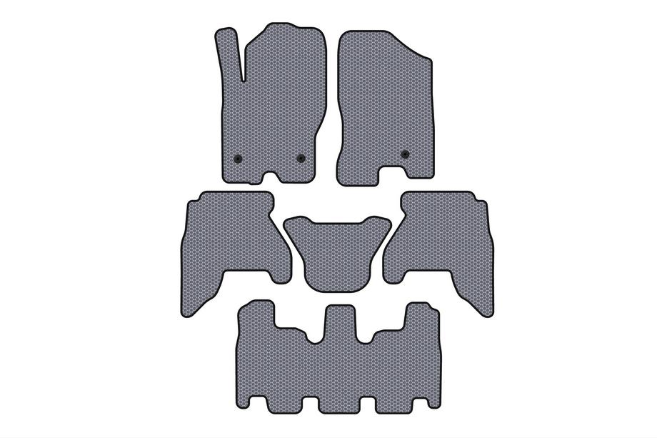 Nissan Pathfinder R51 2005–2014 Gumové rohože do interiéru Carsuit V1 (3 rady, sivé, 2010-2014) Fotografia 1