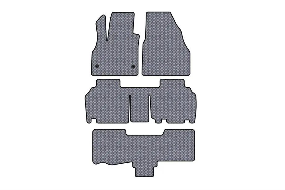 Renault Kangoo 2008–2020 Gumové rohože Carsuit (3 rady, 5-dverový/7-miestny, sivé) Image