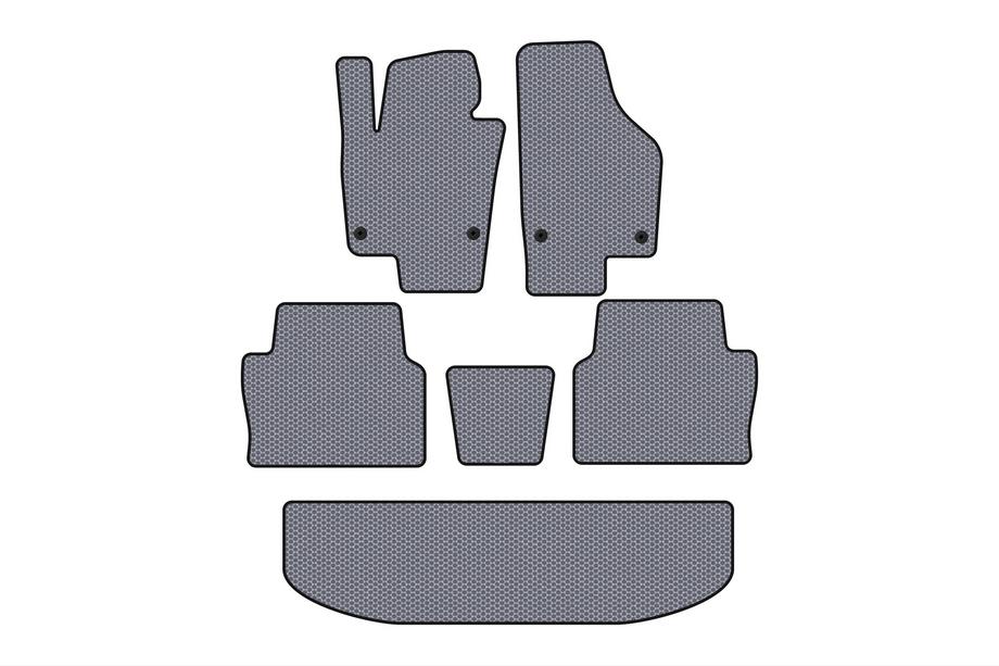 Seat Alhambra 2010– Gumové rohože Carsuit (3 rady, sivé) Image