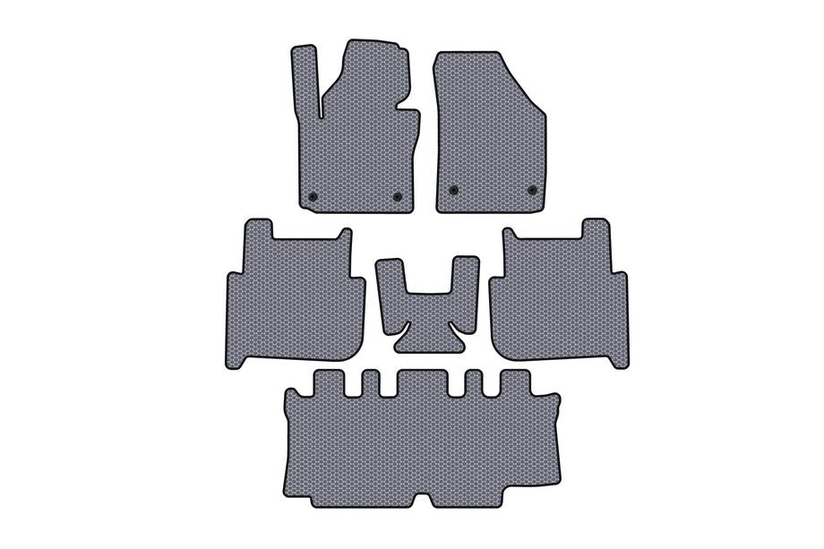 Volkswagen Touran 2003–2010 Gumové rohože do auta Carsuit (3 rady, 2006-2010, 7-miestne, sivé) Fotografia 1