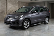 Honda CRV 2012–2016 Bočné prahy Maydos V1 (2 ks, hliník ↗ nehrdzavejúca oceľ) fotografia 1