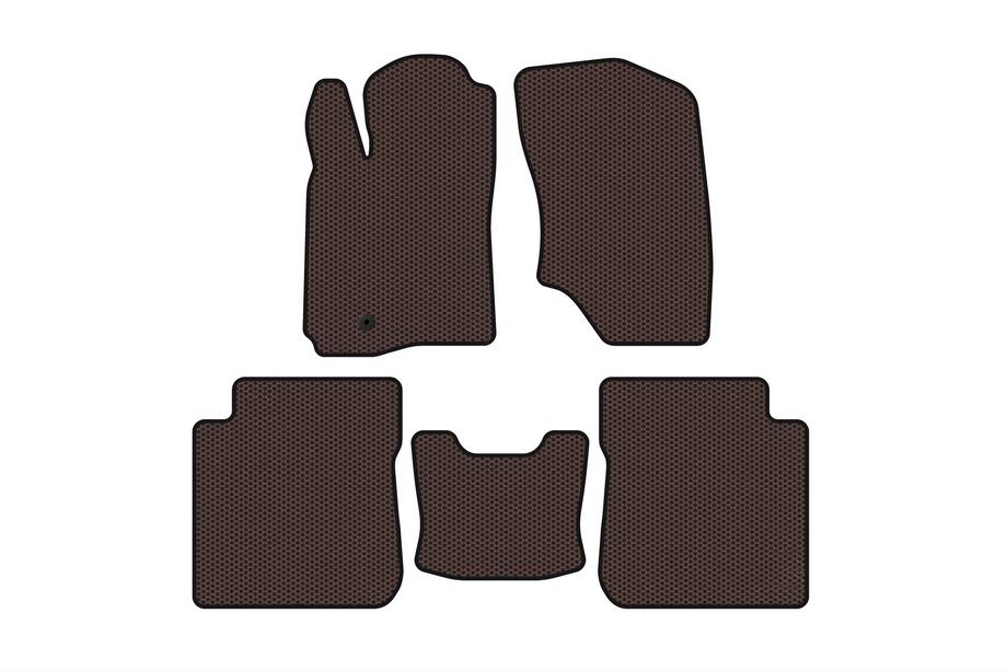 Mitsubishi Outlander 2001–2006 Gumové koberce Carsuit (Hnedé) Image