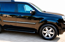Honda Pilot 2008–2015 Bočné nášľapy Allmond Black (2 ks, hliník) fotografia 1