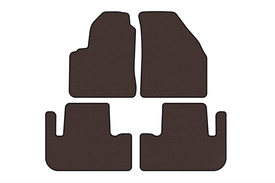 Chevrolet Tacuma/Rezzo 2000–2008 Gumové koberce Carsuit (Hnedé) Image