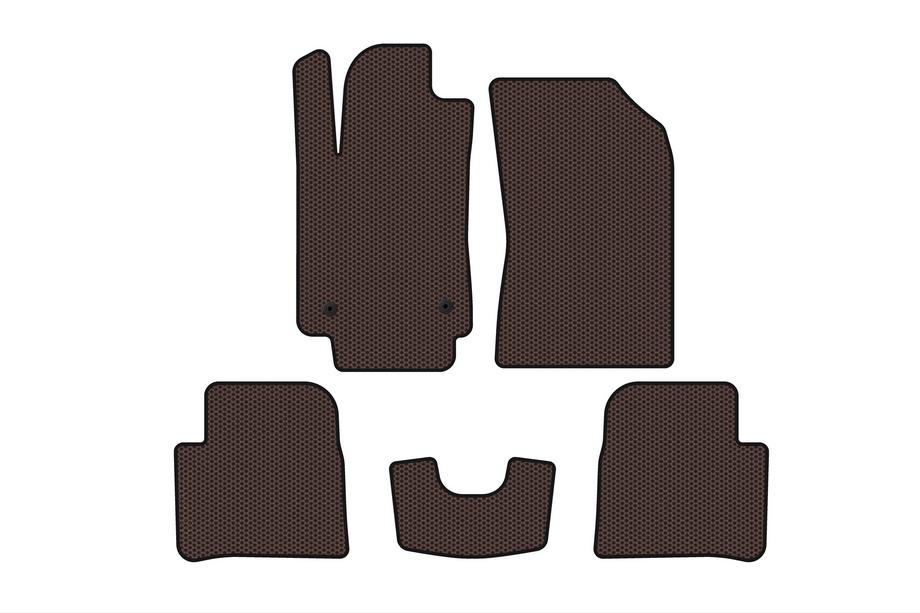 Citroen C-3 2016–2023 Gumové rohože Carsuit (HB, hnedé) Image