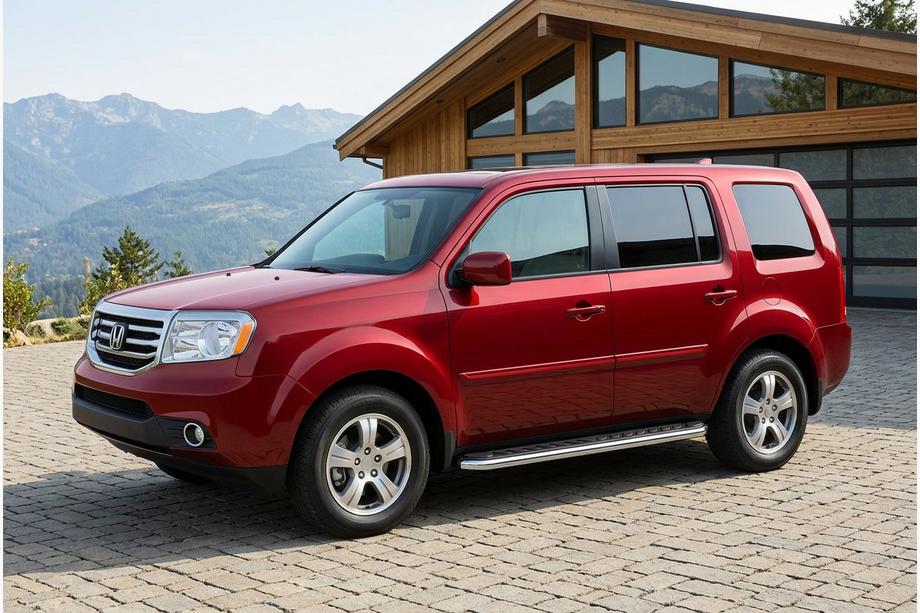 Honda Pilot 2008–2015 Bočné prahy Maydos V1 (2 ks, hliník ↗ nehrdzavejúca oceľ) Image