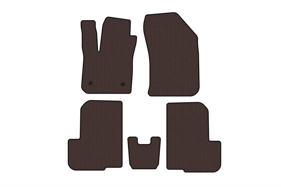 Dacia Lodgy 2012–2022 Gumové rohože Carsuit do interiéru (2 rady, 7-miestne, hnedé) Image