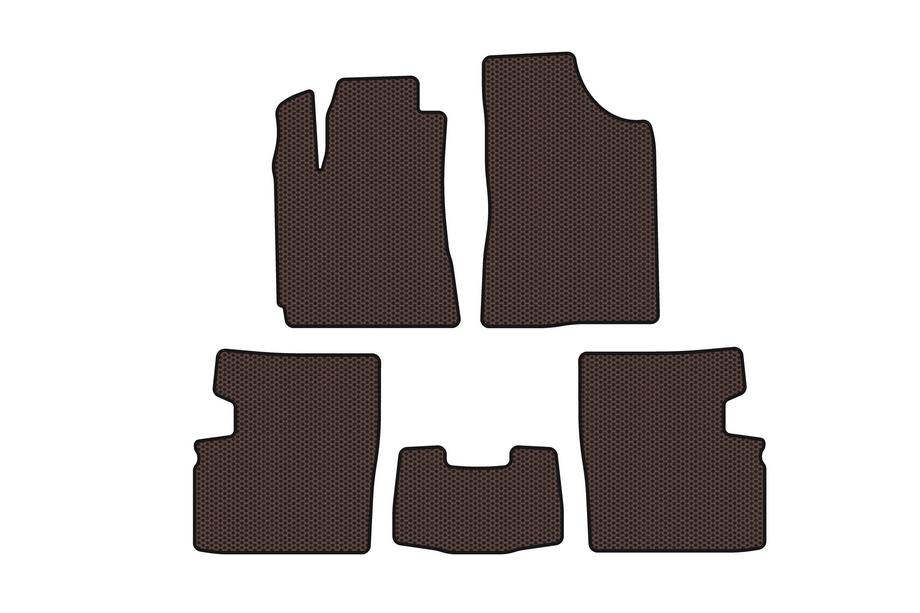 Geely Emgrand EC7 2009– Gumové rohože Carsuit (2009-2014, HB, 5-dverové, hnedé) Fotografia 1