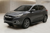 Hyundai IX-35 2010–2015 Bočné nášľapy Allmond Black (2 ks, hliník) fotografia 1