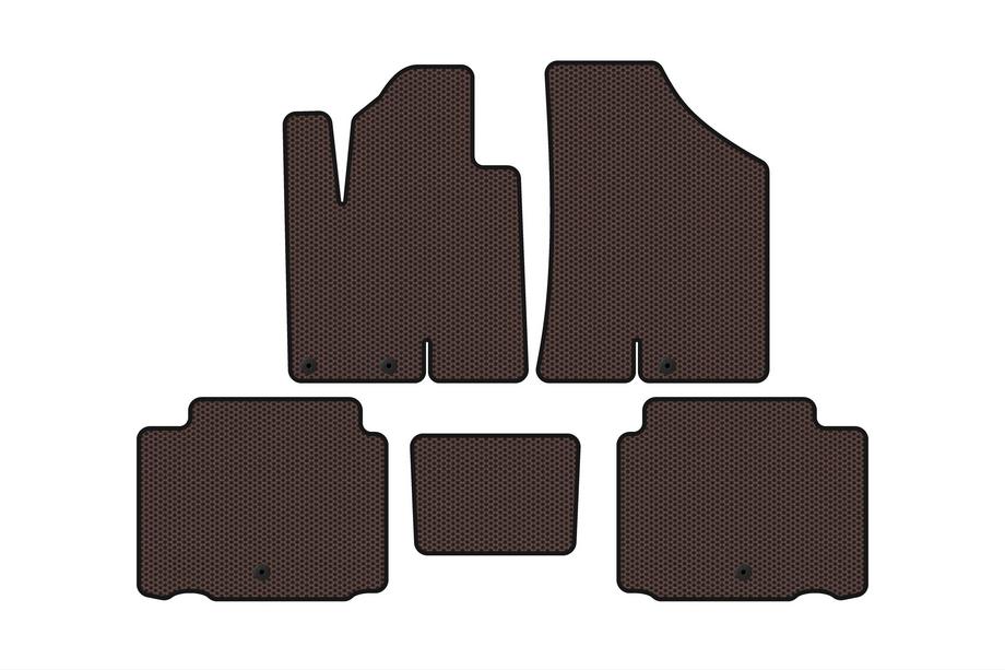 Hyundai IX55 2007–2012 Gumové koberce Carsuit (Hnedé) Image