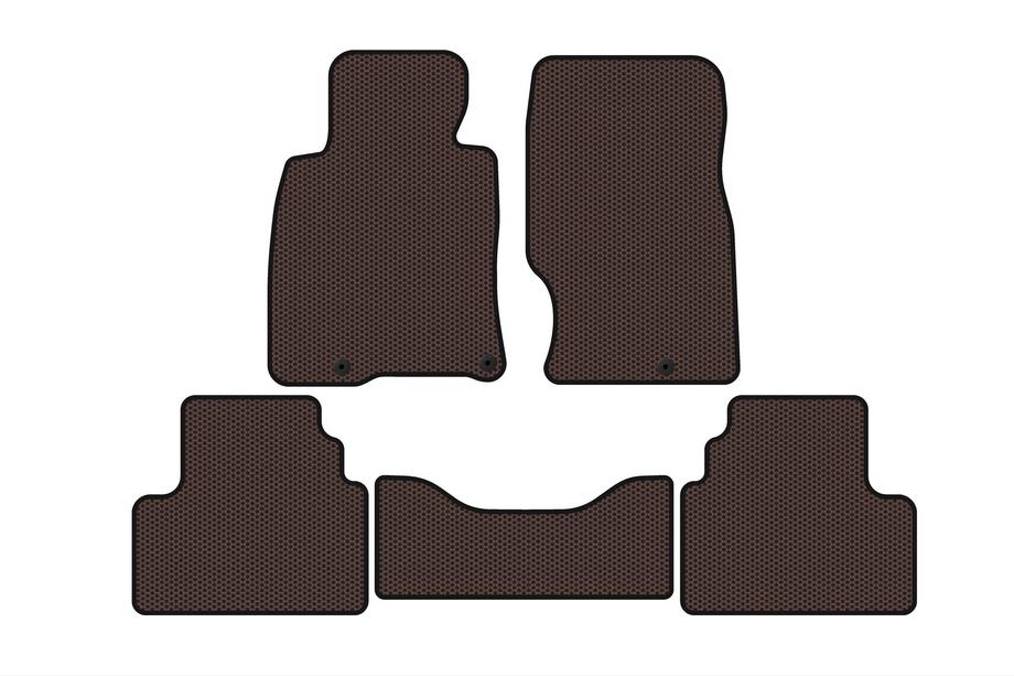 Infiniti G25/G35/37 (V36/CV36) 2006–2015 Gumené rohože do interiéru Carsuit (G25-G35, SD, hnedé) Fotografia 1