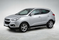 Hyundai IX-35 2010–2015 Bočné prahy Maydos V1 (2 ks, hliník ↗ nehrdzavejúca oceľ) fotografia 1