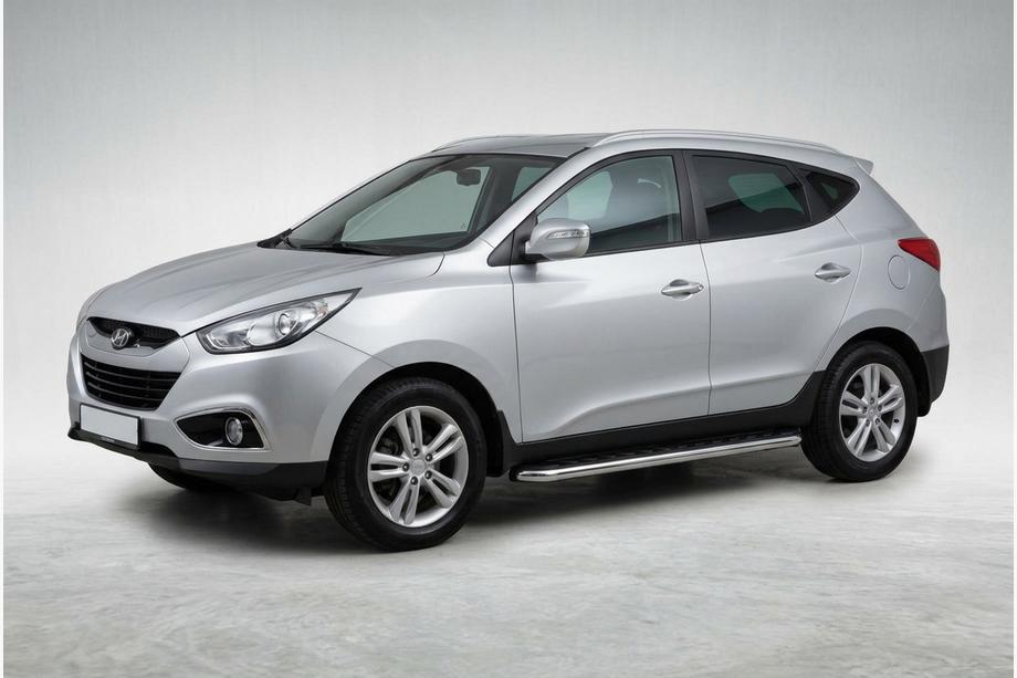 Hyundai IX-35 2010–2015 Bočné prahy Maydos V1 (2 ks, hliník ↗ nehrdzavejúca oceľ) Image