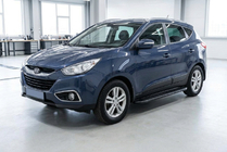 Hyundai IX-35 2010–2015 Bočné nášľapy Bosphorus Black (2 ks, hliník) fotografia 1
