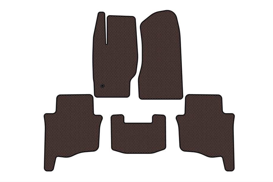 Jeep Grand Cherokee WK 2004–2010 Gumové koberce Carsuit (Hnedé) Fotografia 1