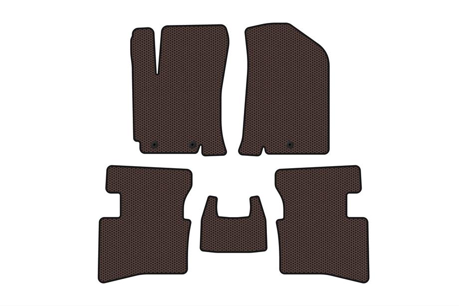 Kia Rio 2012–2017 Gumené koberce do interiéru Carsuit V2 (Hnedé) Image