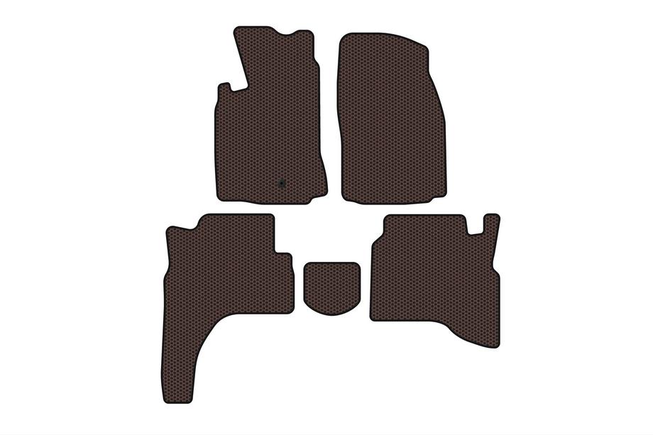 Mitsubishi Pajero Sport 1996–2007 Gumové koberce Carsuit (Hnedé) Fotografia 1
