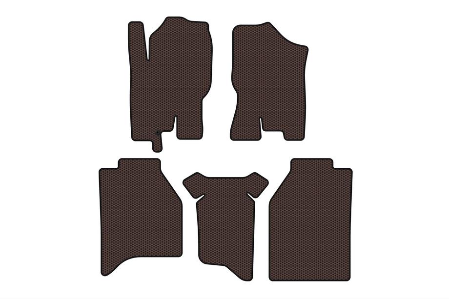 Nissan Navara 2006–2015 Gumové rohože do interiéru Carsuit (bez boxov, hnedé) Image