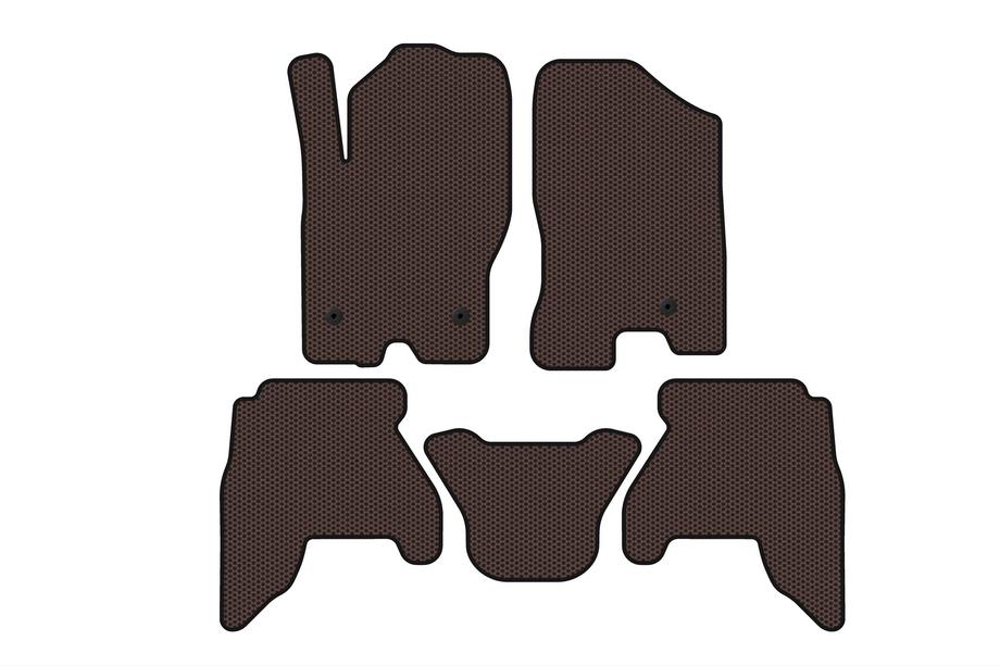 Nissan Pathfinder R51 2005–2014 Gumové autokoberce Carsuit V1 (2 rady, hnedé, 2010-2014) Image