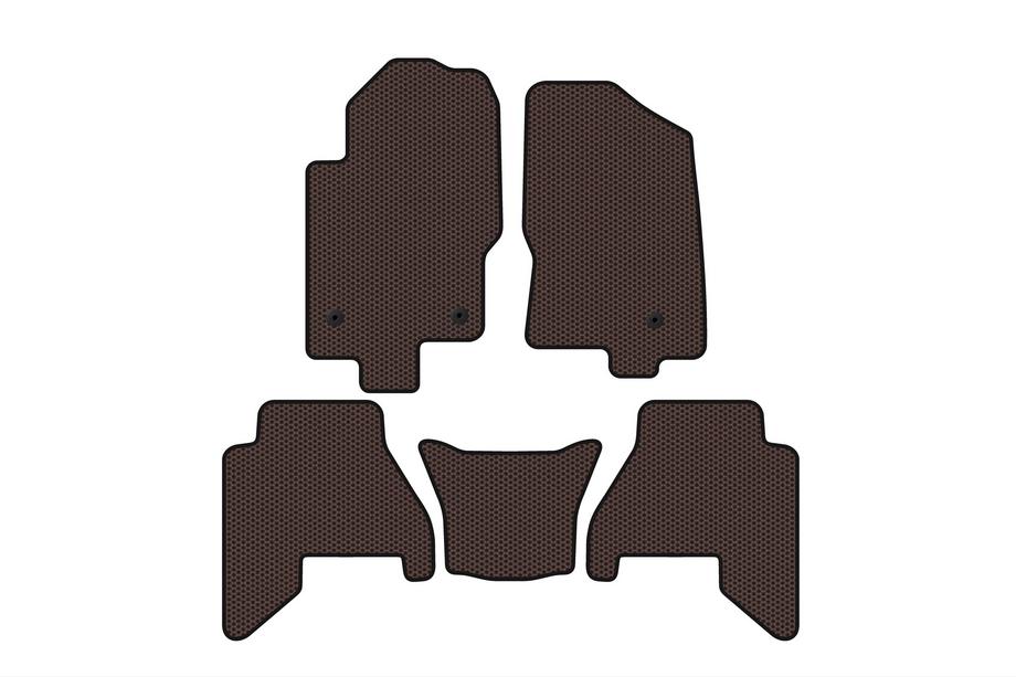 Nissan Pathfinder R51 2005–2014 Gumené autokoberce Carsuit V2 (2 rady, hnedé, 2010-2014) Image
