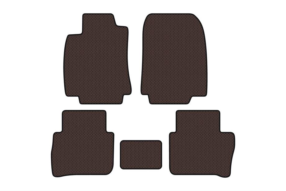 Nissan Tiida 2011–2014 Gumové rohože Carsuit (HB, hnedé) Image