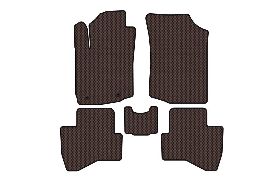 Peugeot 108 2014–2021 Gumové rohože Carsuit (HB, hnedé) Image