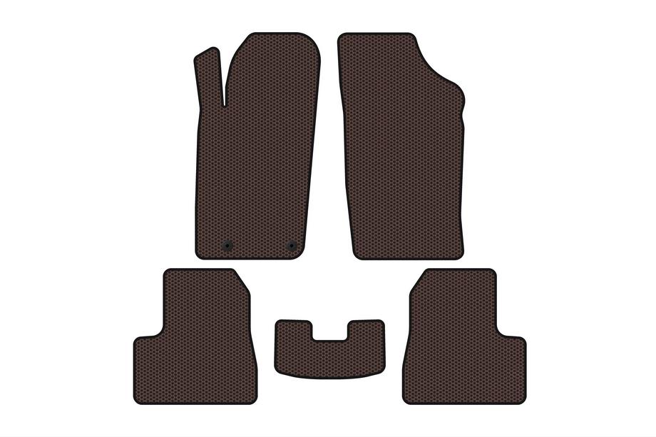 Peugeot 206 1998–2024 Gumené koberce do interiéru Carsuit (2009-2013, Hnedé) Image