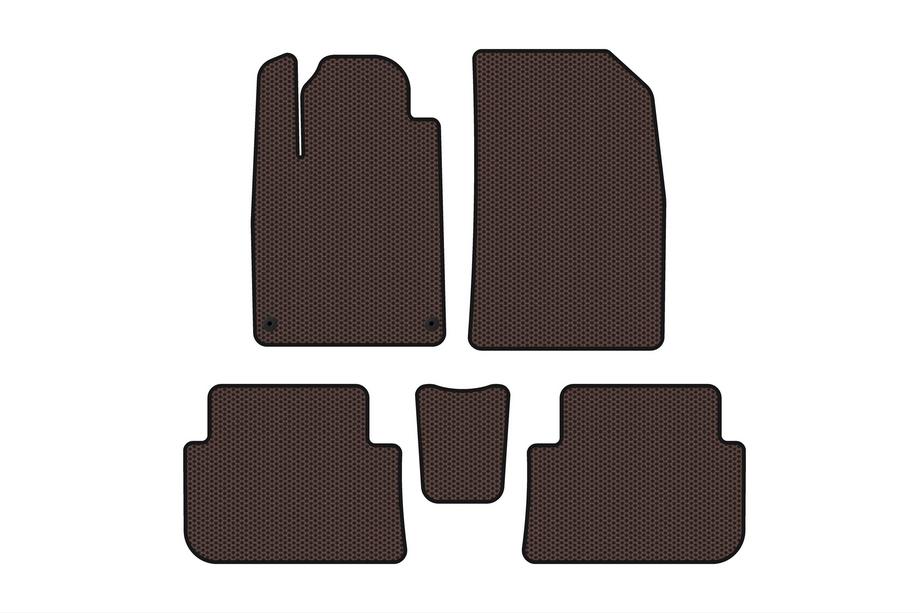 Peugeot 407 2004–2011 Gumené rohože do auta Carsuit (SD, hnedé) Image