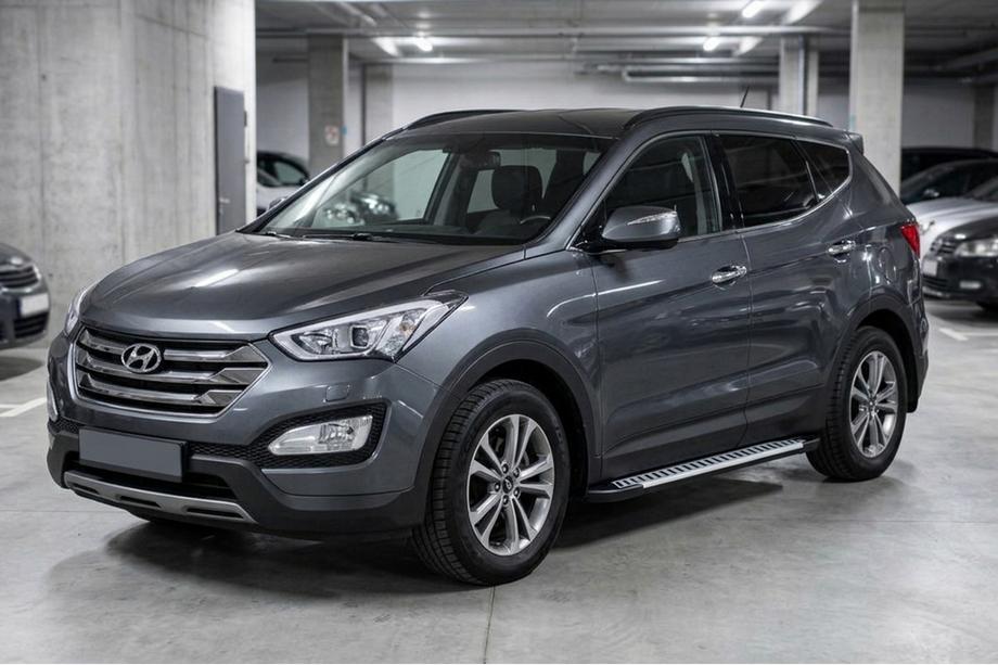 Hyundai Santa Fe 3 2012–2018 Bočné prahy Line (2 ks, hliník) Image