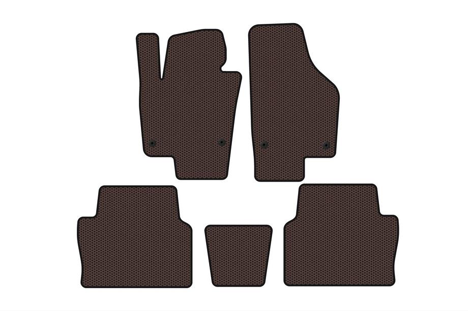 Seat Alhambra 2010– Carsuit gumové rohože do interiéru (2 rady, hnedé) Image